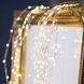Світлодіодна гірлянда Роса 200 LED тепле біле живлення від батарейок з пультом 2м 10 ниток G03056 фото 4
