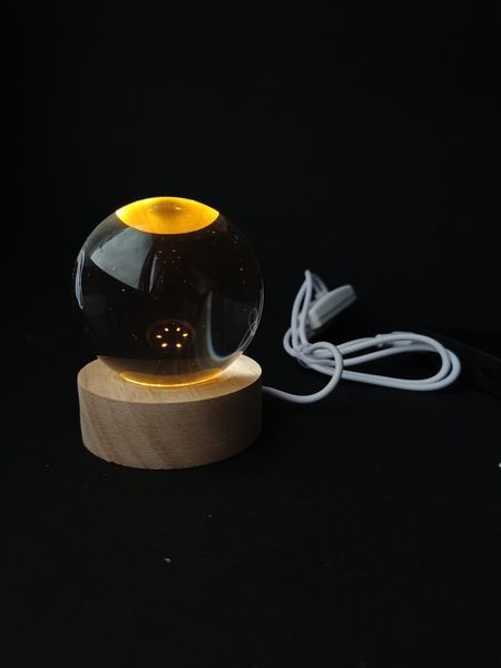 Хрустальный светящийся шар с LED-подсветкой и USB питание N1686 фото