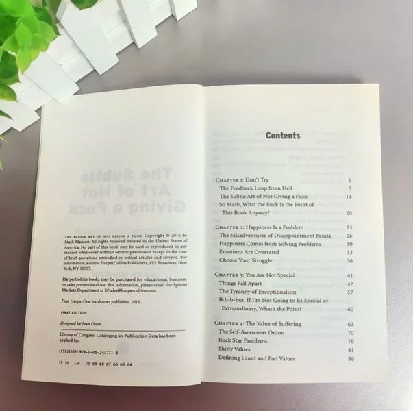 Книга Марка Менсона The Subtle Art of Not Giving a F*ck англійською BG1790 фото