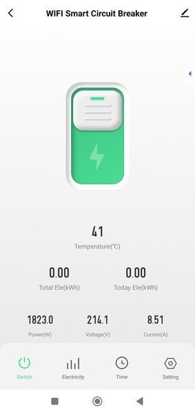 Автоматизированный WiFi дифавтомат EARU 63А с мониторингом энергопотребления EAKCB-T-M-63A N1658 фото