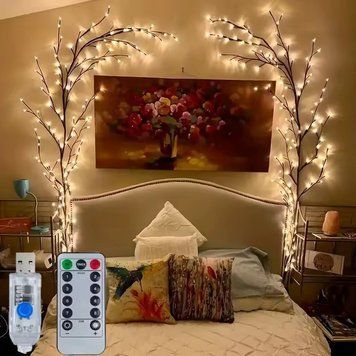 Декоративная гирлянда ветвь USB 96 LED теплый белый свет для домашнего уюта G03121 фото