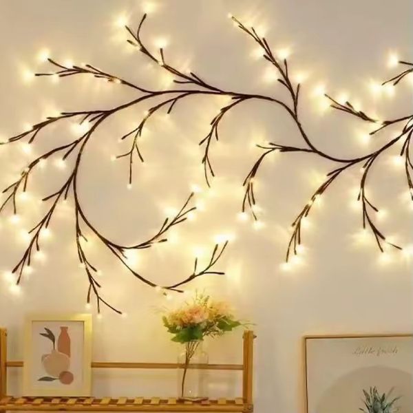 Декоративная гирлянда ветвь USB 96 LED теплый белый свет для домашнего уюта G03121 фото