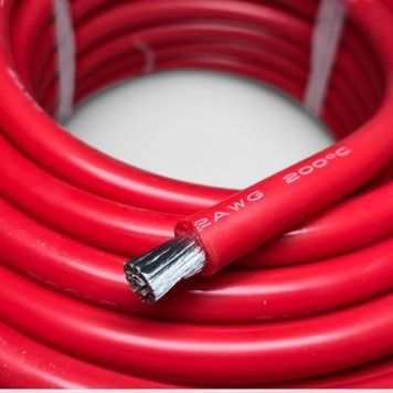 Силиконовый высокотемпературный кабель 2AWG с луженой медью 33.7 мм&sup2; EM18023 фото