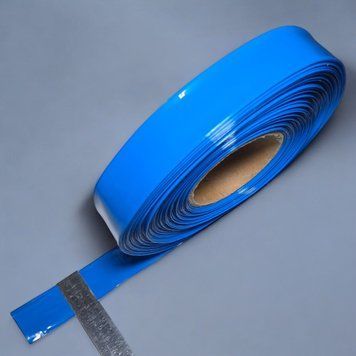 Трубка термоусадочная PVC 0,1 мм ширина 30 мм для аккумуляторов синяя EM18039 фото