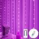 Декоративная гирлянда-занавес с 300 LED в розовом цвете с дистанционным управлением USB 3х3 метра G03124 фото 3