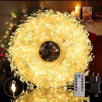 Декоративная гирлянда 900 LED 30 м на медном проводе с тёплым белым светом G03126 фото