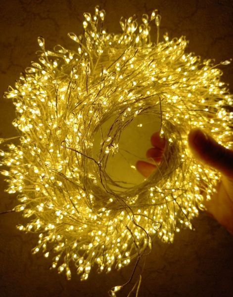 Декоративная гирлянда 900 LED 30 м на медном проводе с тёплым белым светом G03126 фото
