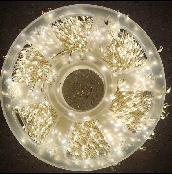 Декоративная гирлянда 900 LED 30 м на медном проводе с тёплым белым светом G03126 фото