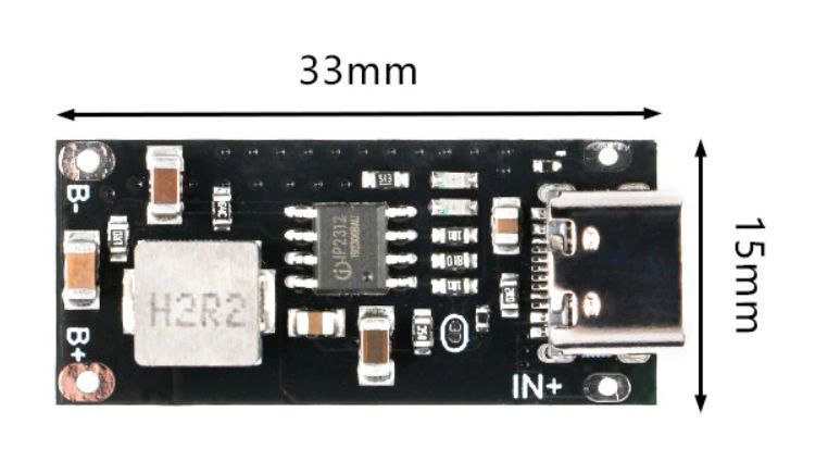 Модуль швидкої зарядки Type-C 3А для літієвих акумуляторів IP2312 AILAVI-0503V3 E08028 фото