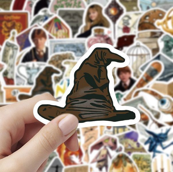 Чарівні наклейки Гаррі Поттер 100 шт із героями та символами Гоґвортса BG17104 фото