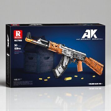 Конструктор автомат Reobrix 77005 для мальчиков для взрослых с пулями АК-47 TS19015 фото