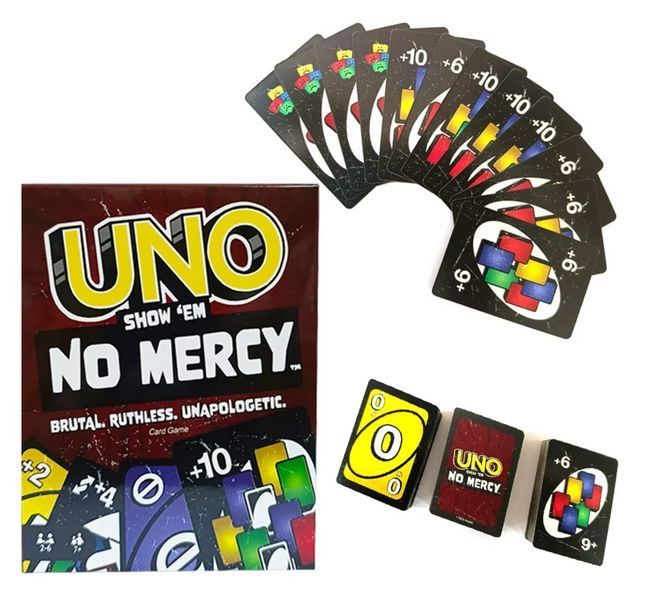 Карточная игра UNO No Mercy Для всей семьи с оригинальными спецкартами BG1753A фото