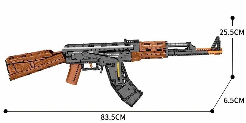 Конструктор автомат Reobrix 77005 для мальчиков для взрослых с пулями АК-47 TS19015 фото