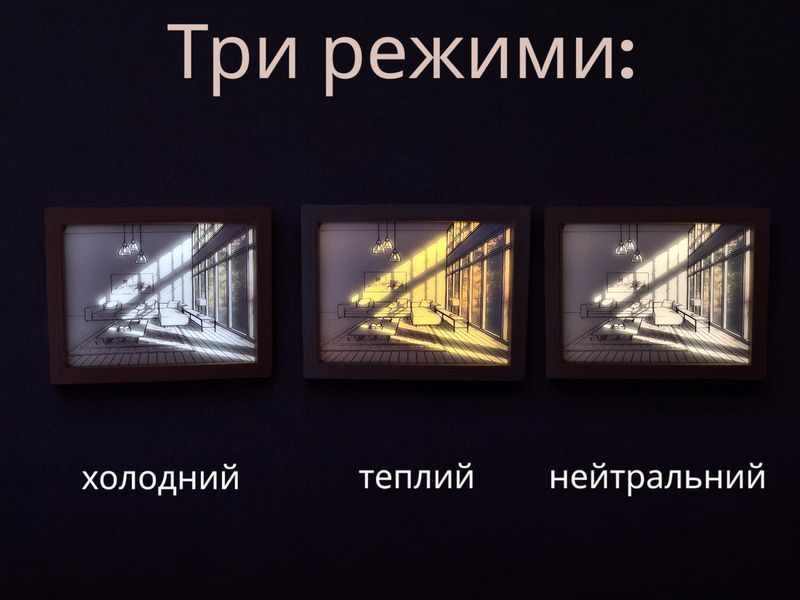 Світлодіодна картина-нічник з акумулятором та сенсорним керуванням H12037 фото