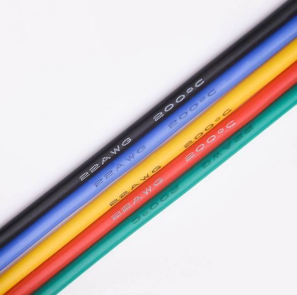 Комплект гибких монтажных проводов 22AWG 5 цветов по 10 м N1617 фото
