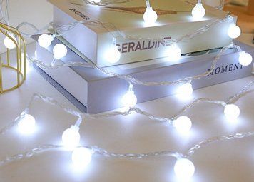 Гирлянда светодиодная шарики 6 метров USB теплый свет LED G03088 фото