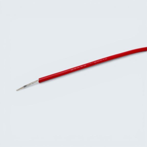 Провід силіконовий 28 awg кабель 0,08mm&sup2; луджений багатожильний червоний EM18075 фото