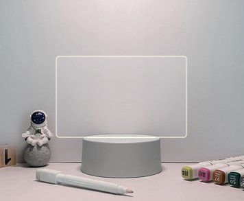 Акриловая LED панель для заметок с USB подсветкой и маркером 15x9 см H12038 фото