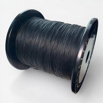 Провод силиконовый 28 awg кабель 0,08mm&sup2; луженый многожильный черный EM18076 фото