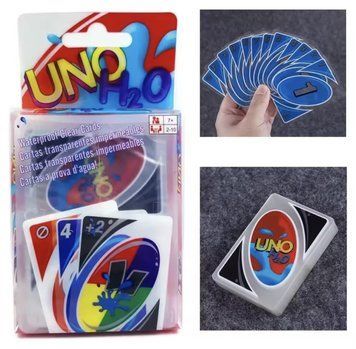 Карточная игра UNO H2O водостойкая семейная версия в пластиковом кейсе BG1768 фото