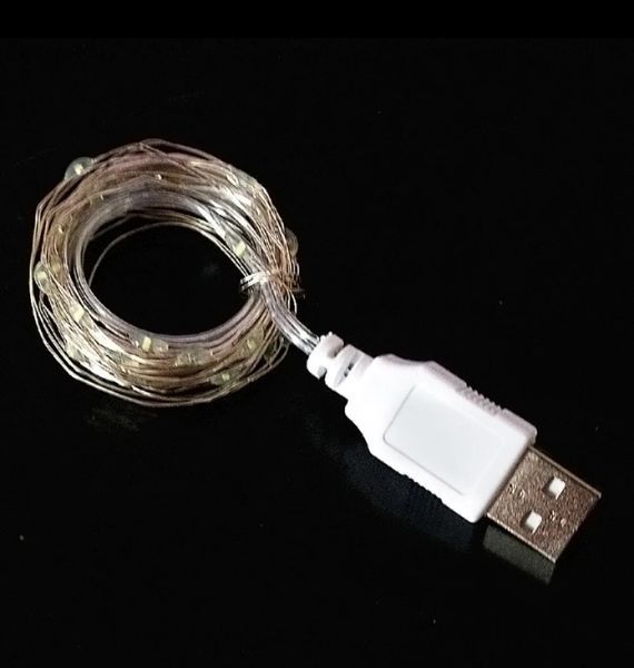 Декоративная светодиодная гирлянда Роса USB 5 метров теплое свечение G03085 фото