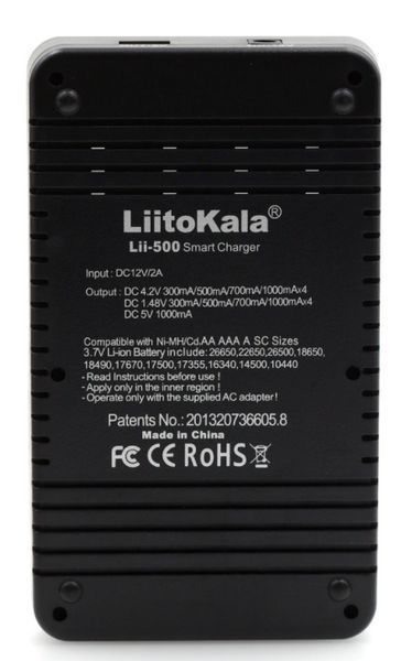 Багатофункціональний зарядний пристрій LiitoKala Lii-500 з моніторингом акумуляторів Li06004 фото