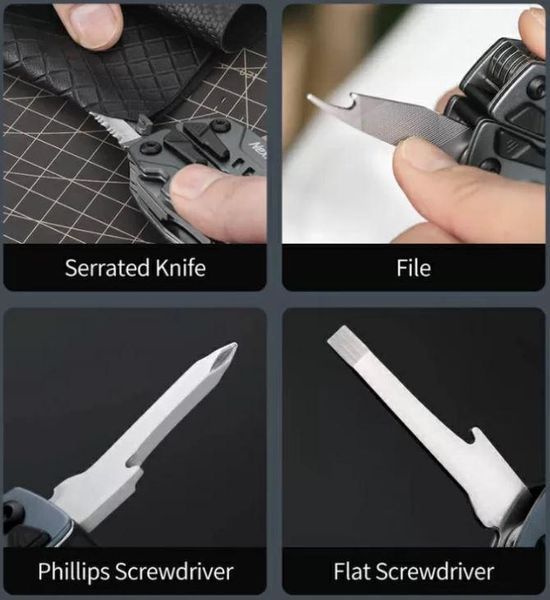 Мультитул складной туристический 14 в 1 Nextool Sailor Pro NE20045 с набором бит и чехлом T09003 фото
