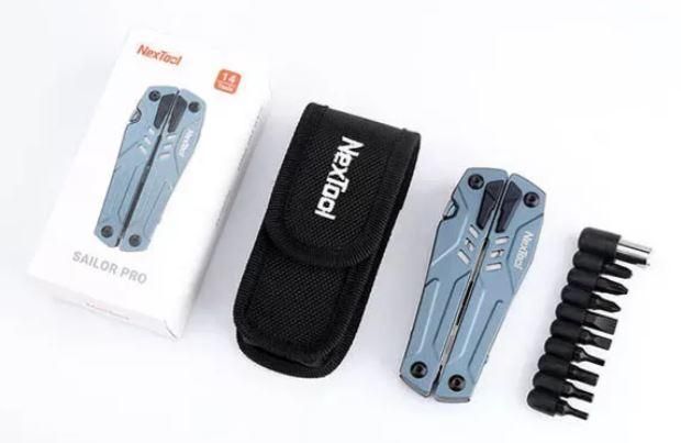 Мультитул складной туристический 14 в 1 Nextool Sailor Pro NE20045 с набором бит и чехлом T09003 фото