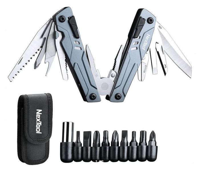 Мультитул складной туристический 14 в 1 Nextool Sailor Pro NE20045 с набором бит и чехлом T09003 фото